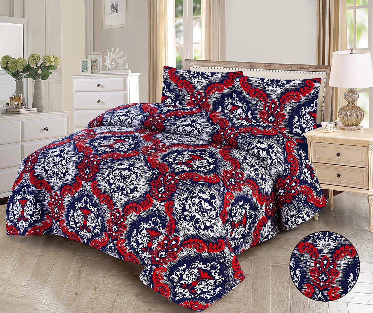 PRINTED BEDSPREAD WITH PILLOW