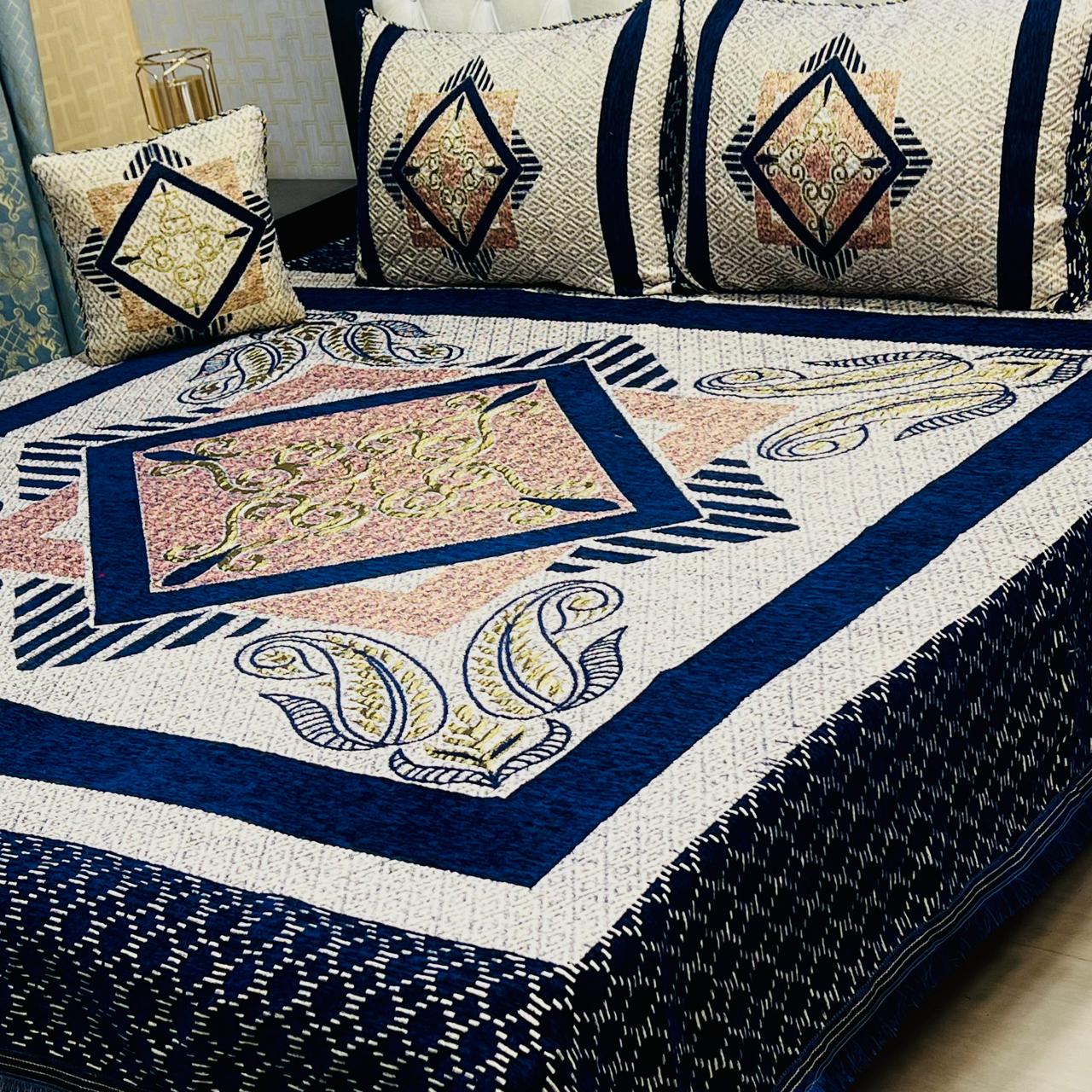 VELVET JACQUARD BEDSHEET 4 PCS