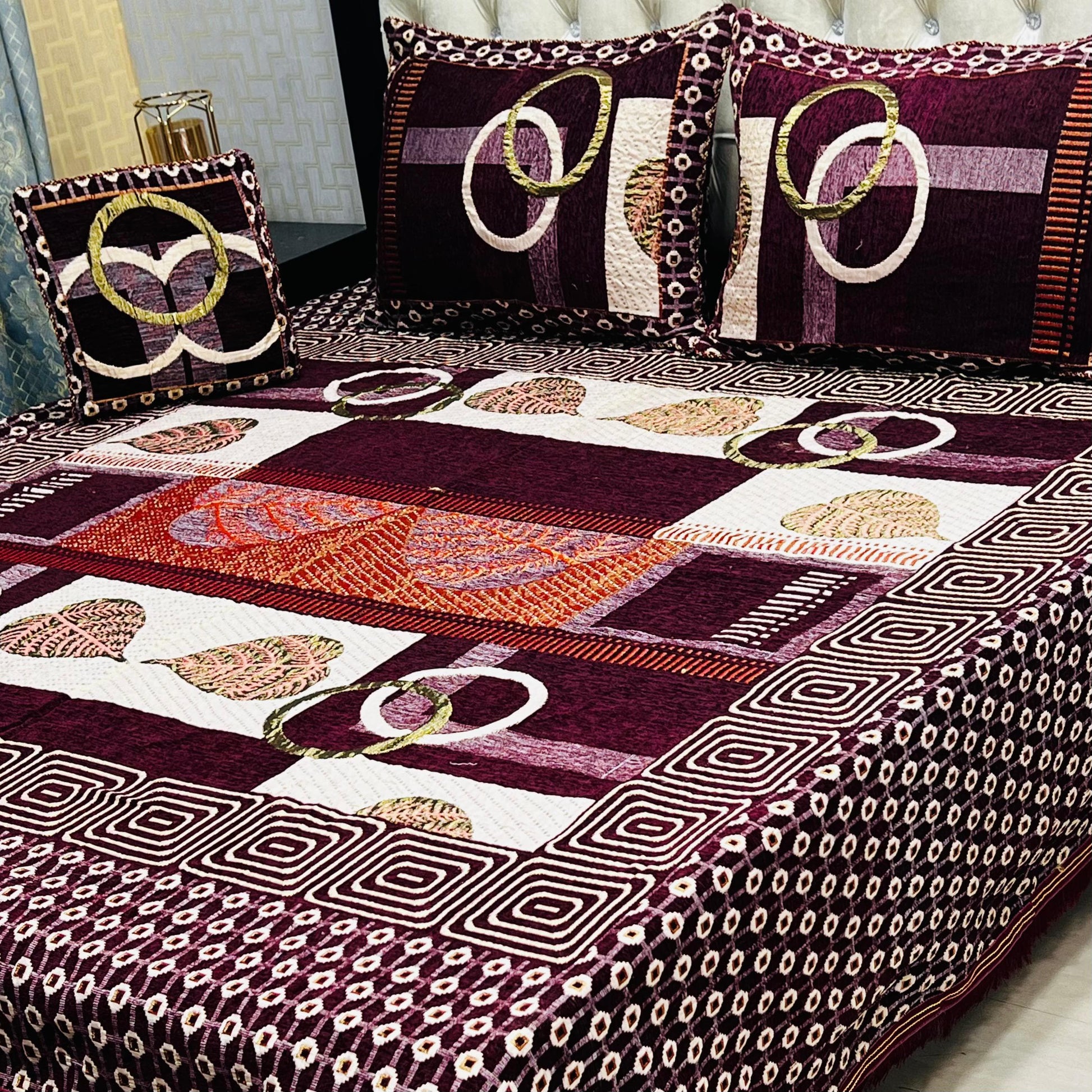 VELVET JACQUARD BEDSHEET 4 PCS