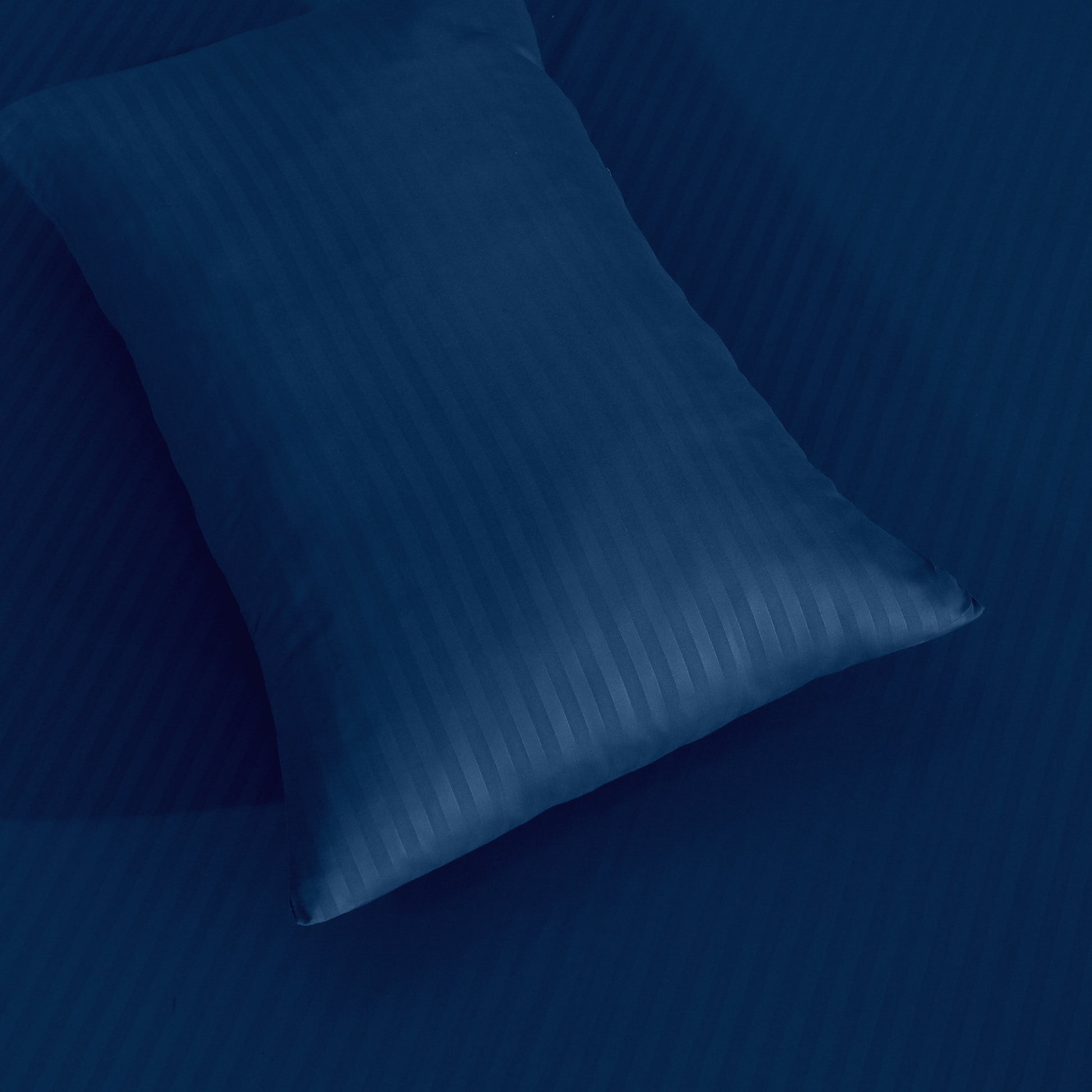 BLUE PARADISE STRIPE SATIN FITTED SHEET - (PREMIUM)