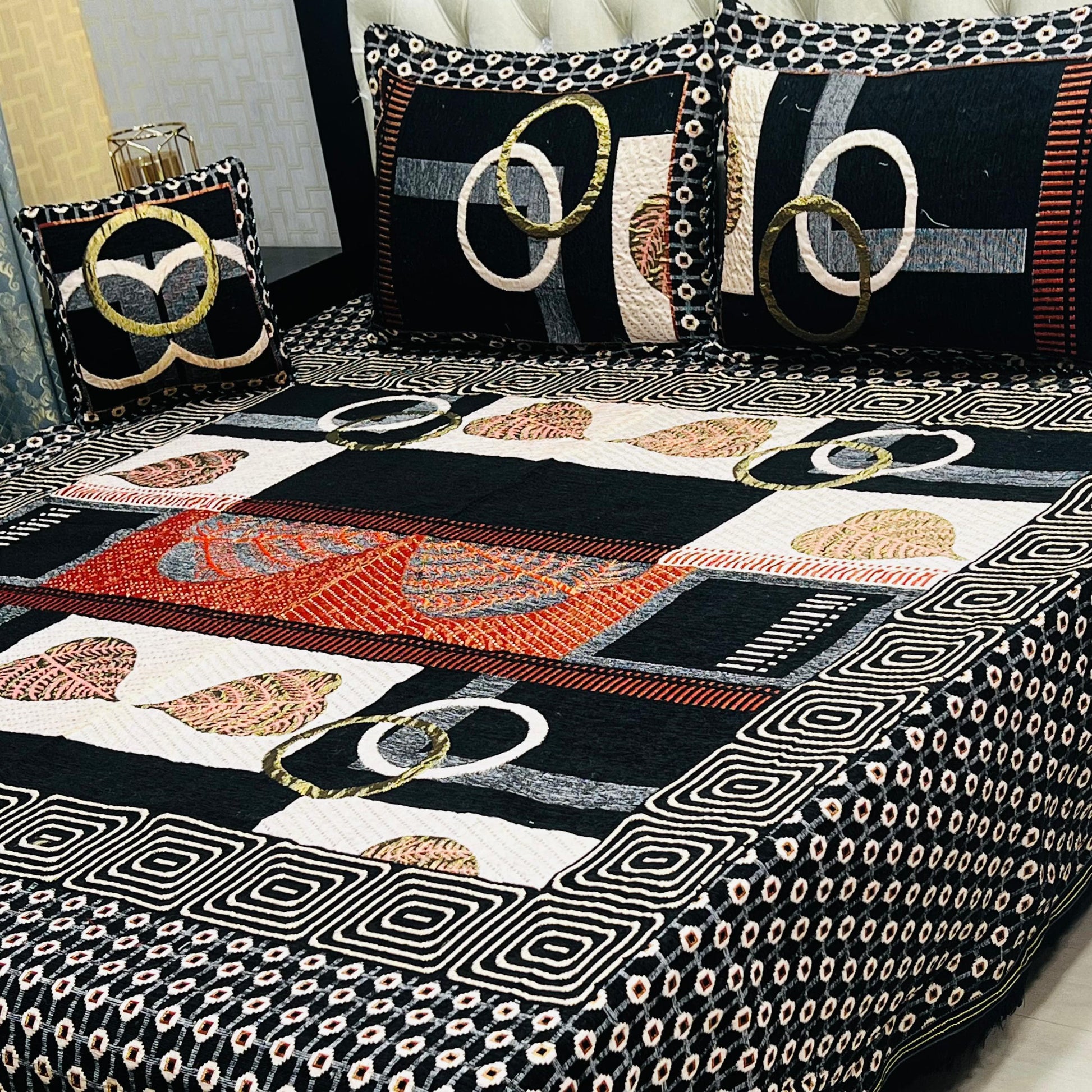 VELVET JACQUARD BEDSHEET 4 PCS