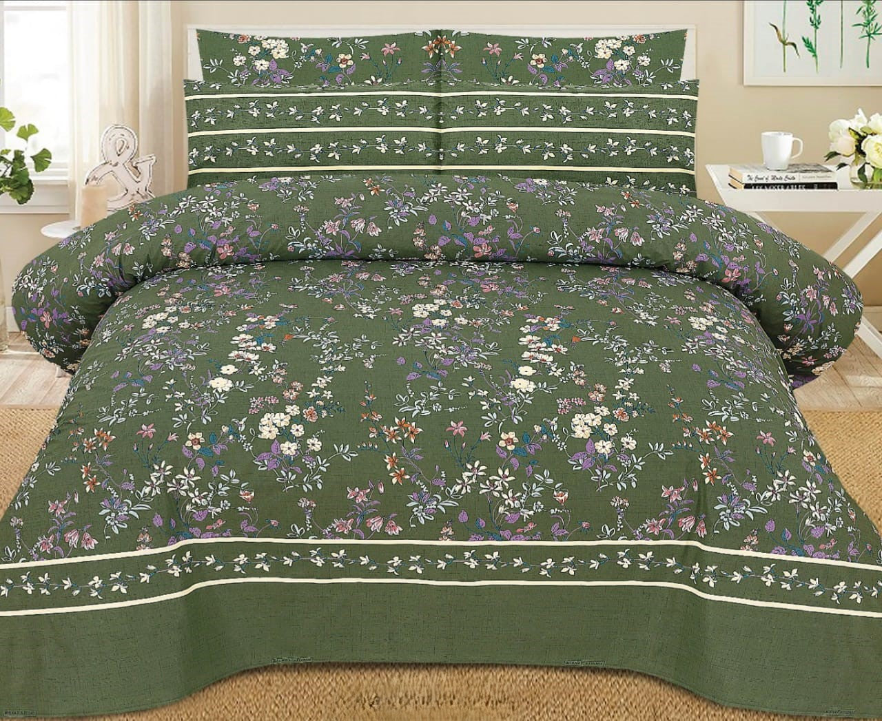 GREEN GARDEN PREMIUM COMFORTER SET 6 PCS
