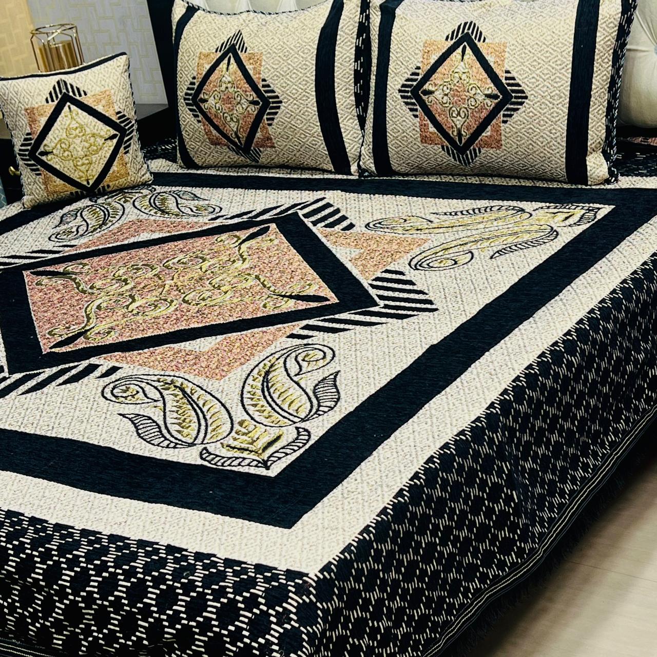 VELVET JACQUARD BEDSHEET 4 PCS