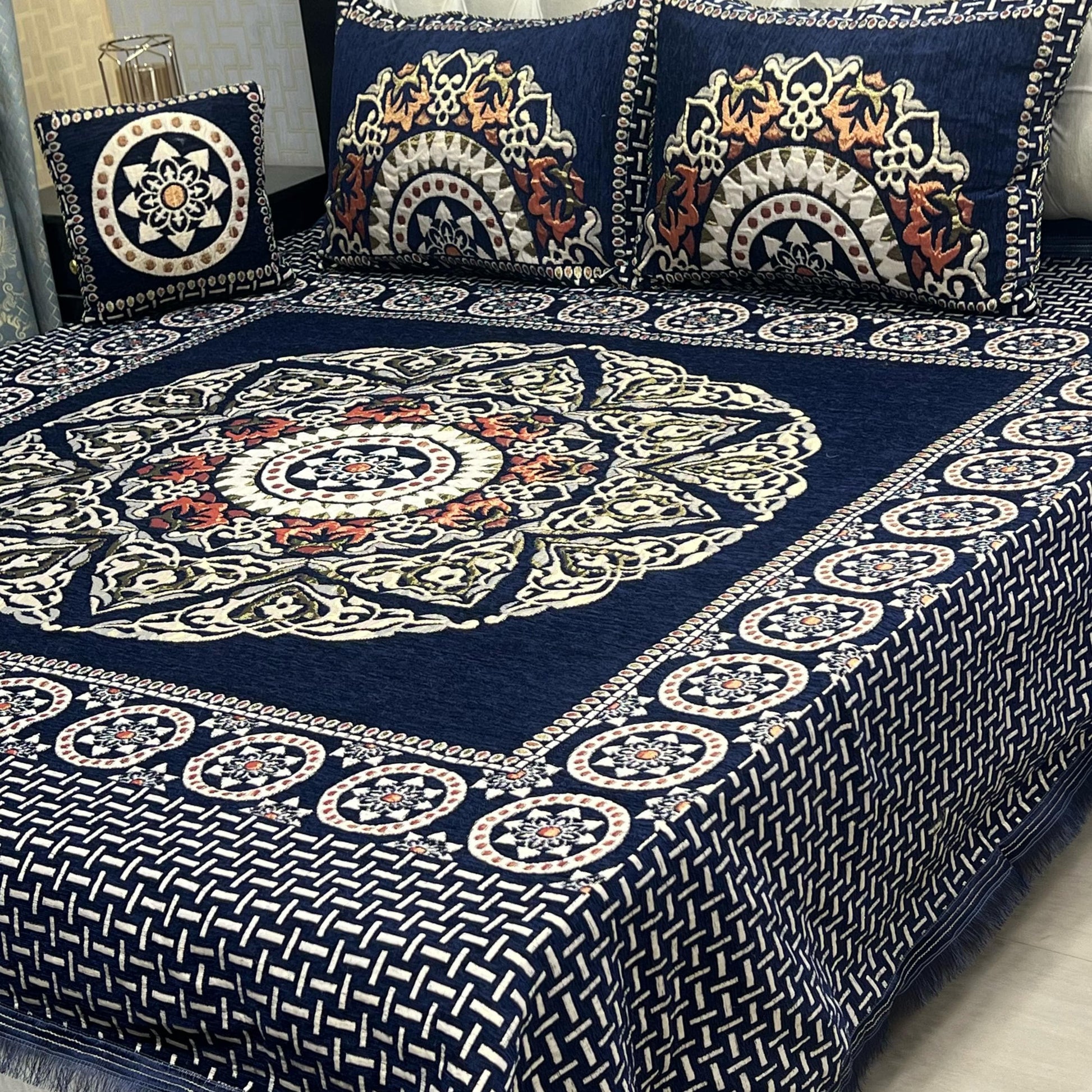 VELVET JACQUARD BEDSHEET 4 PCS