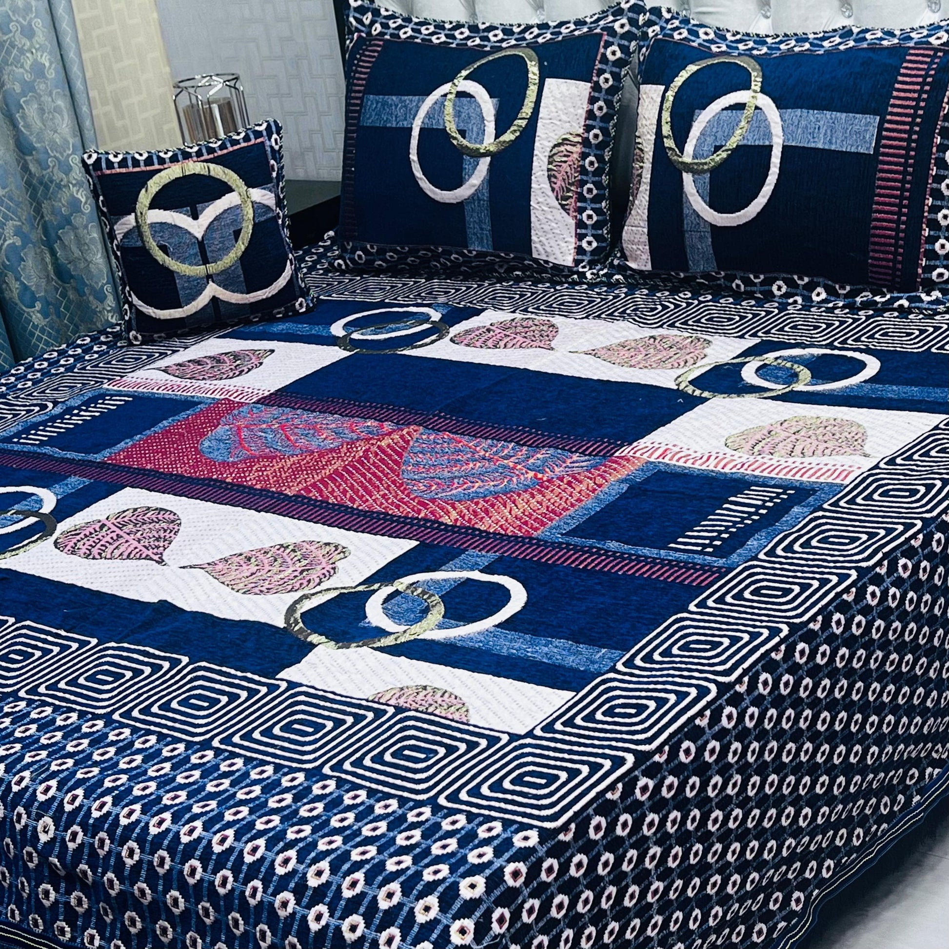 VELVET JACQUARD BEDSHEET 4 PCS