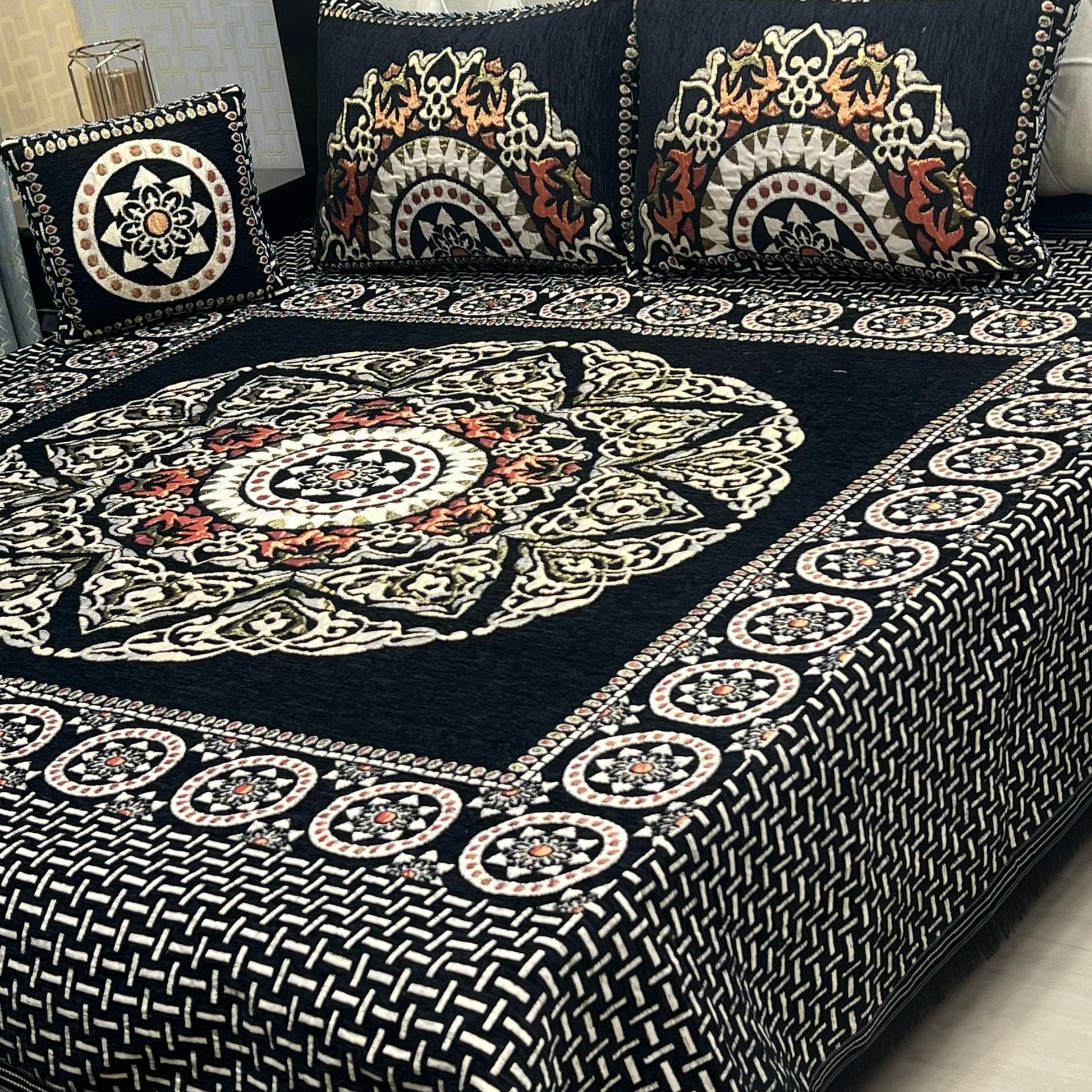 VELVET JACQUARD BEDSHEET 4 PCS