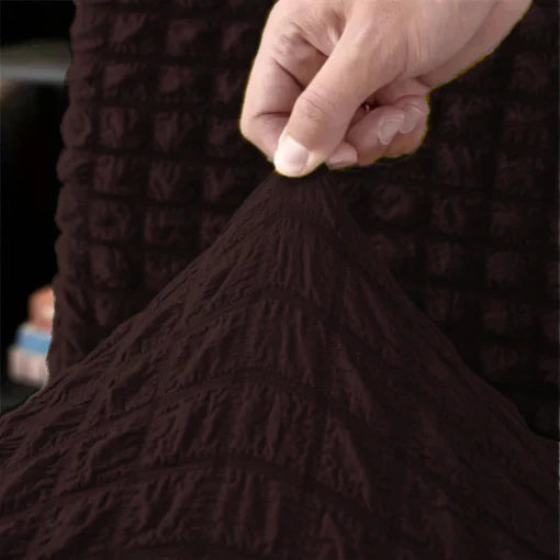 Brown fitted bubble sofa cover Regular