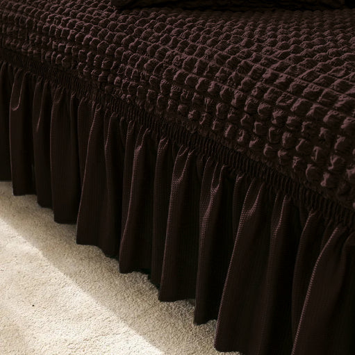Brown fitted bubble sofa cover Regular