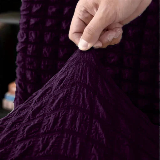 Purple fitted bubble sofa cover Regular