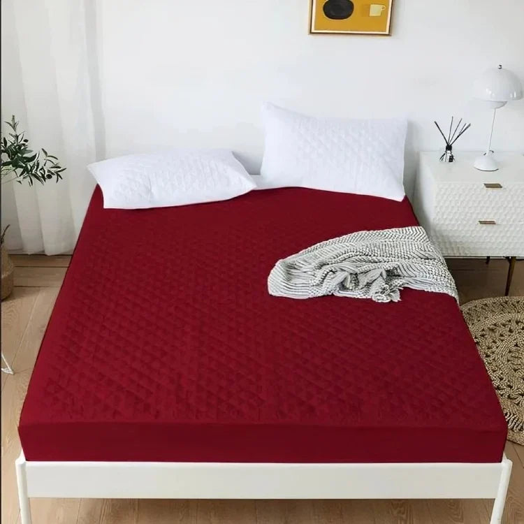 MAROON MATTRESS PROTECTOR