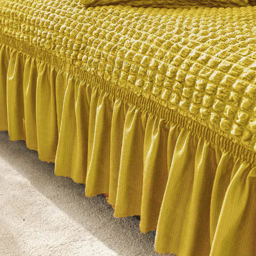 BEIGE fitted bubble sofa cover Regular