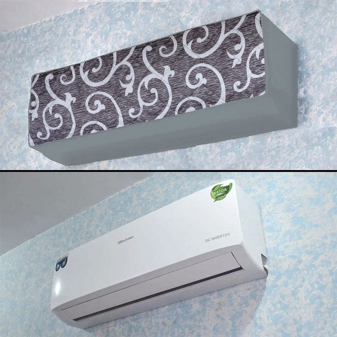 GREY PRINTED QUILTED AC COVER