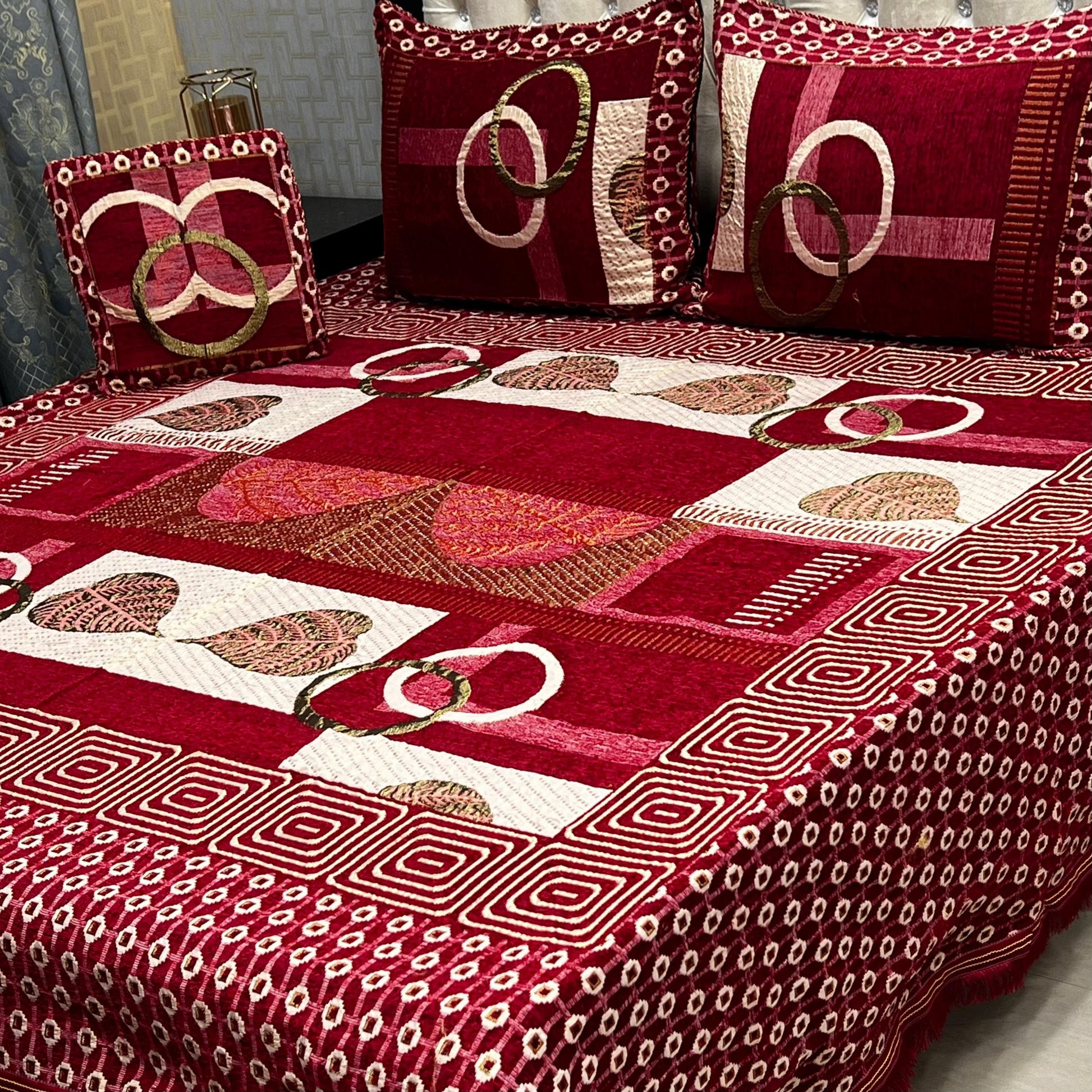 VELVET JACQUARD BEDSHEET 4 PCS