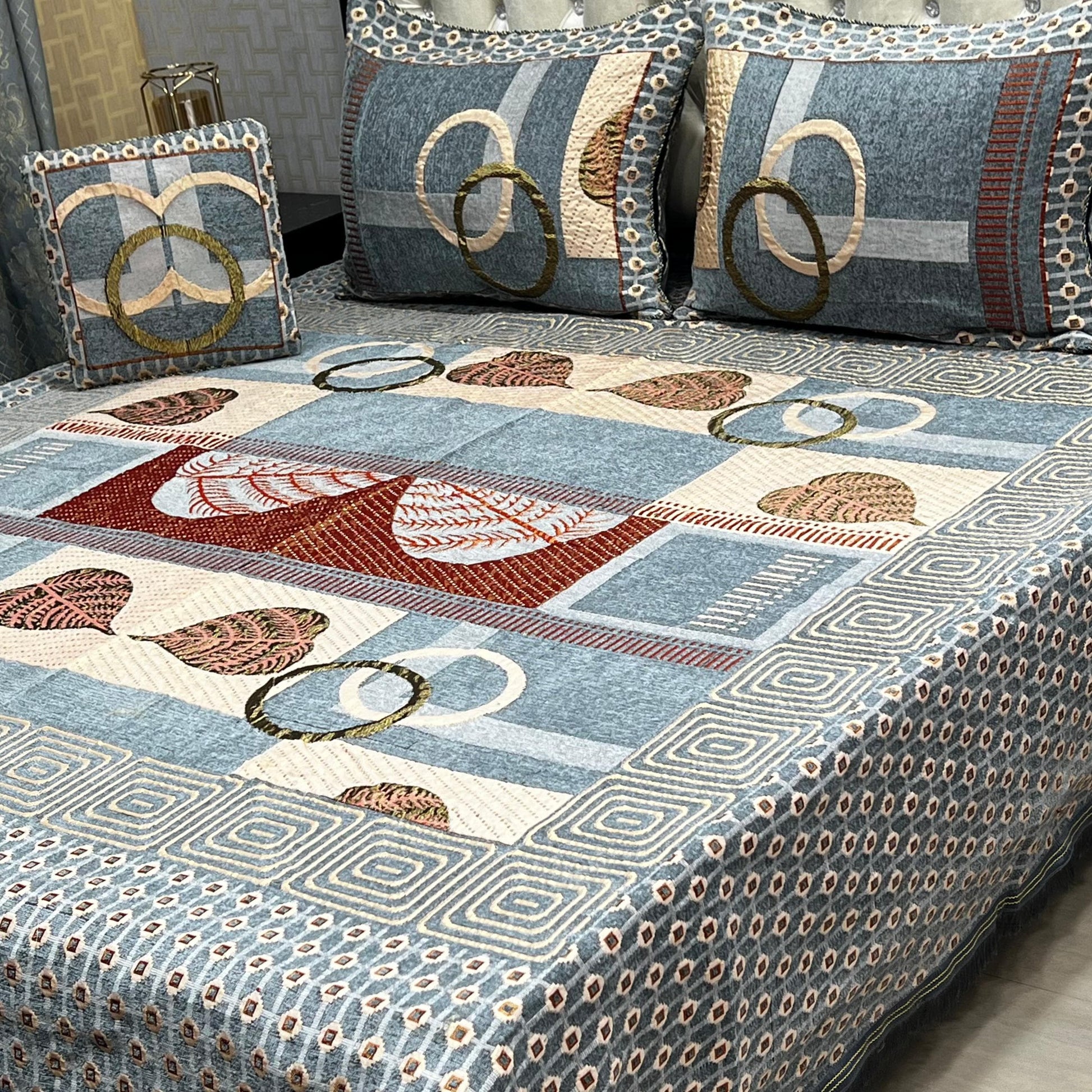 VELVET JACQUARD BEDSHEET 4 PCS