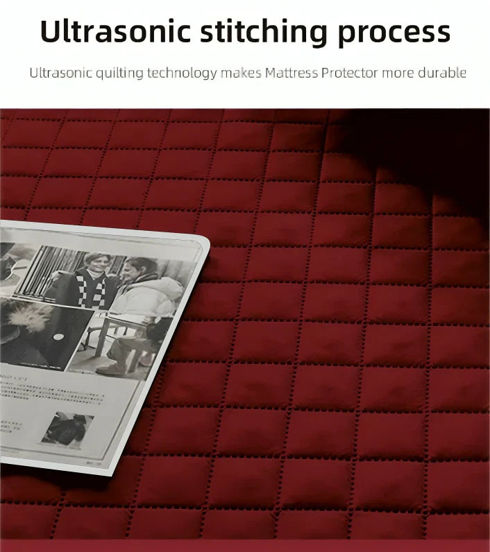 MAROON MATTRESS PROTECTOR